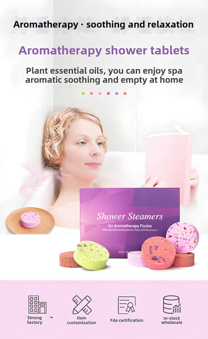 6pcs shower  bomb, bath salt gift box,
