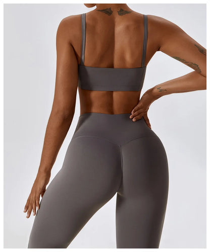 Yoga  High Waist Leggings And Top Two Piece Set Seamless