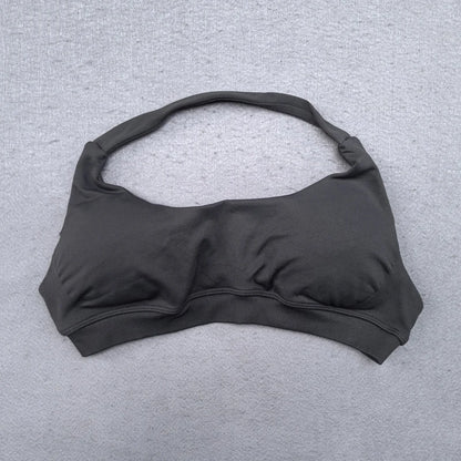 Halter Seamless Yoga Bra Padded Backless Crop Top Push Up