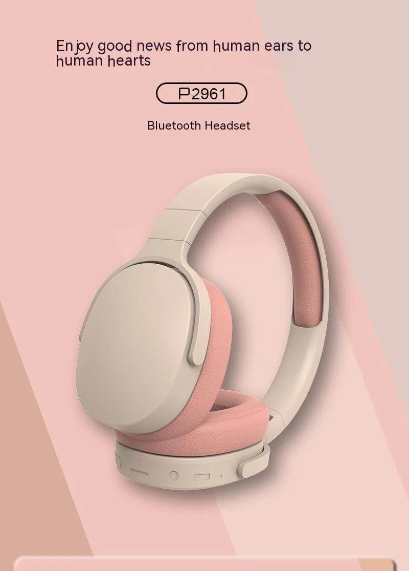 Fashion Wireless Bluetooth Headphones Over Ear HIFI Stereo Headsets