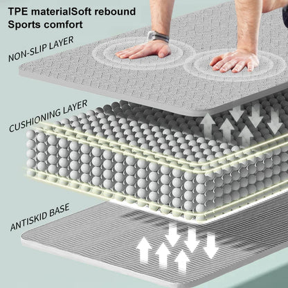 Non Slip Yoga Mat for Home Stretching Floor Workout Pilates Women & Men