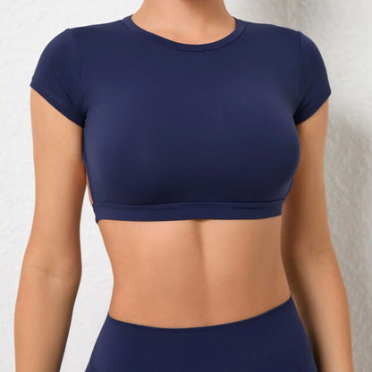 Breathable Workout Tops  Backless Yoga Crop Tops