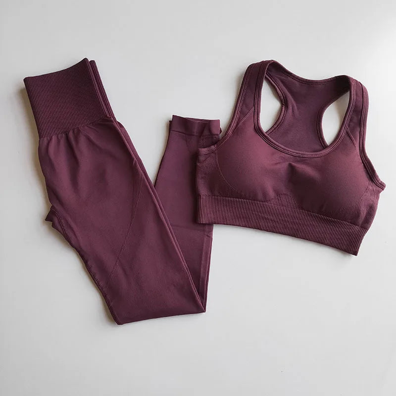 Seamless Yoga Sports Bra and Leggings