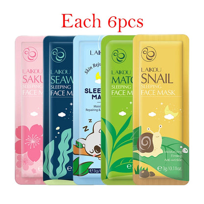 30pcs Sleeping Moisturizing Anti-aging Creams Mask