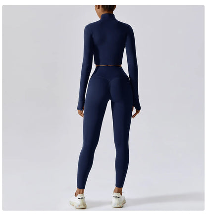 Yoga Set 3PCS  Sports Bra ，Jacket， Leggings