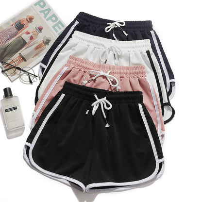 mid-waist casual loose straight  thin breathable wide leg shorts