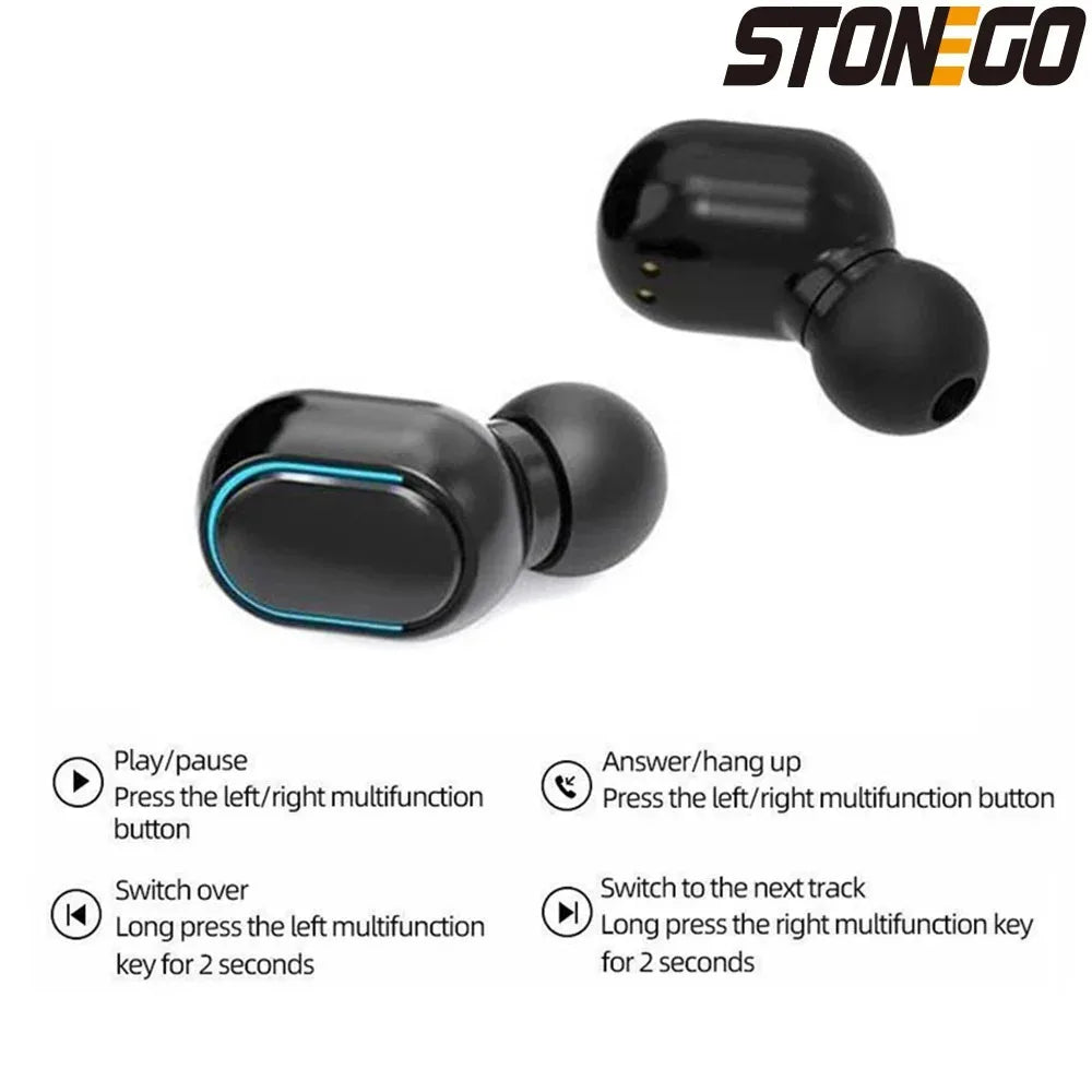 Wireless Bluetooth 5.0 Earbuds, Touch Control, Digital Display