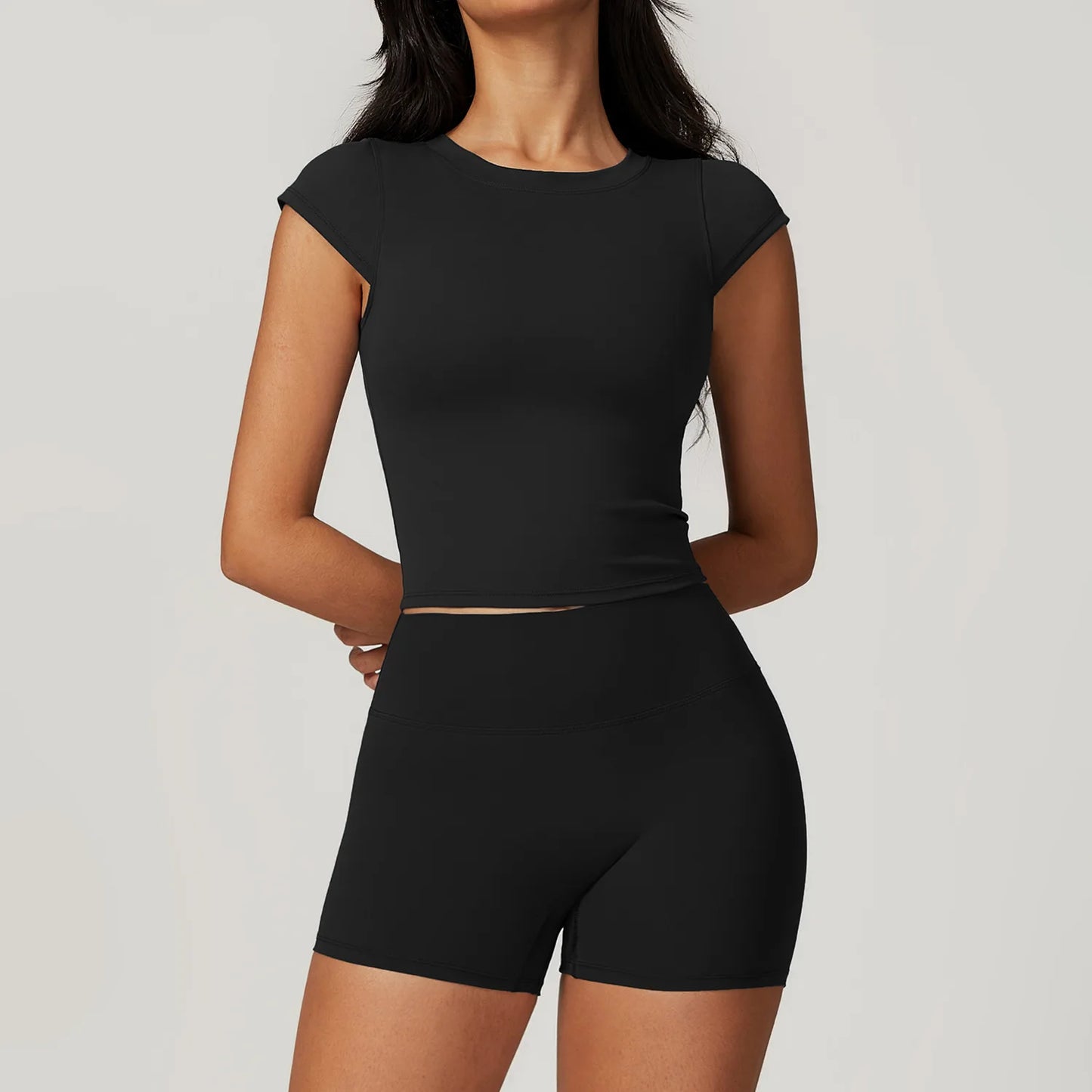 Yoga Sets 2 piece Seamless Leggings Tank Shorts Suit