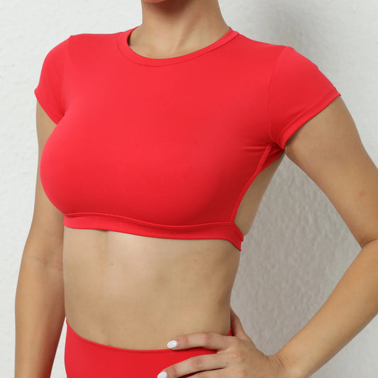Breathable Workout Tops  Backless Yoga Crop Tops