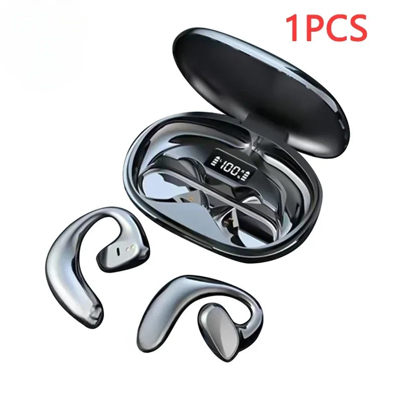 Wireless Earphones Bone Conduction Headset with Mic Sports Hifi Stereo Earbuds Waterproof Noise Reduction Headset