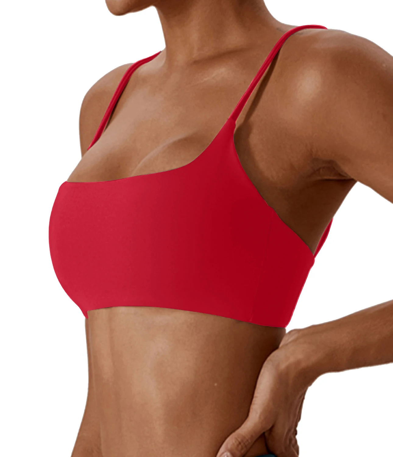 Super soft fabric back cross sports bra