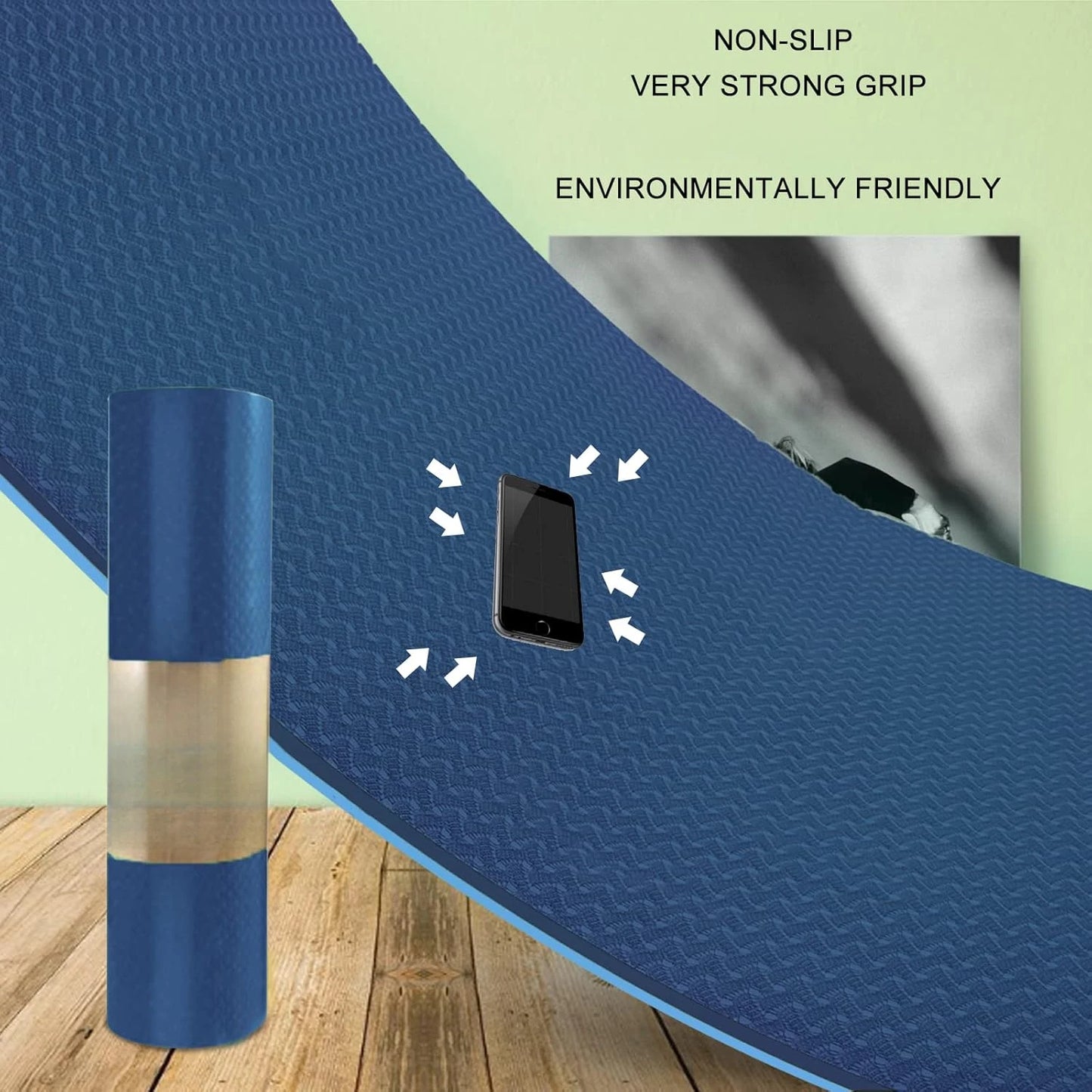 Non-Slip Extra Thick High-Density  Workout Mats for Women Men