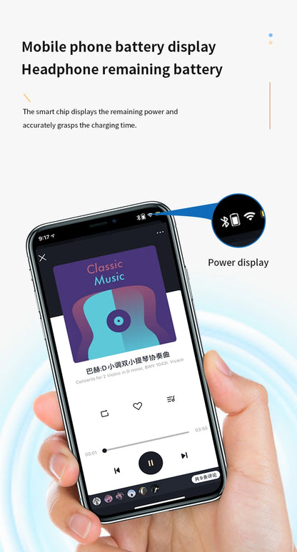 Wireless Bluetooth Earphones HIFI Bass With HD MIC Ear-Hook Earbuds Noise Cancelling Life Waterproof