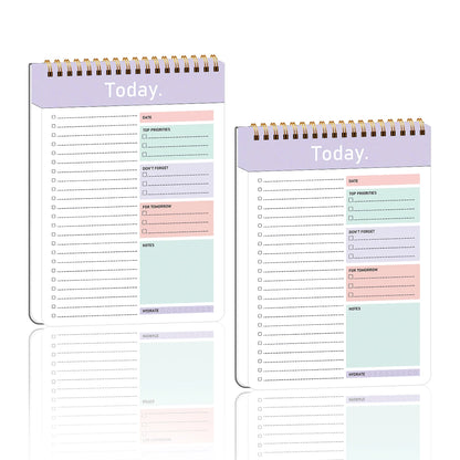 To Do List Notepad - 104 Pages Double-Sided 52 Sheets Daily Undated Planner Notebook