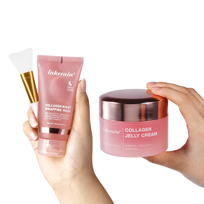 75ml Collagen Peel-off Mask Night Wrapping Facial Mud Firming mask Daily 100g Collagen Jelly Cream