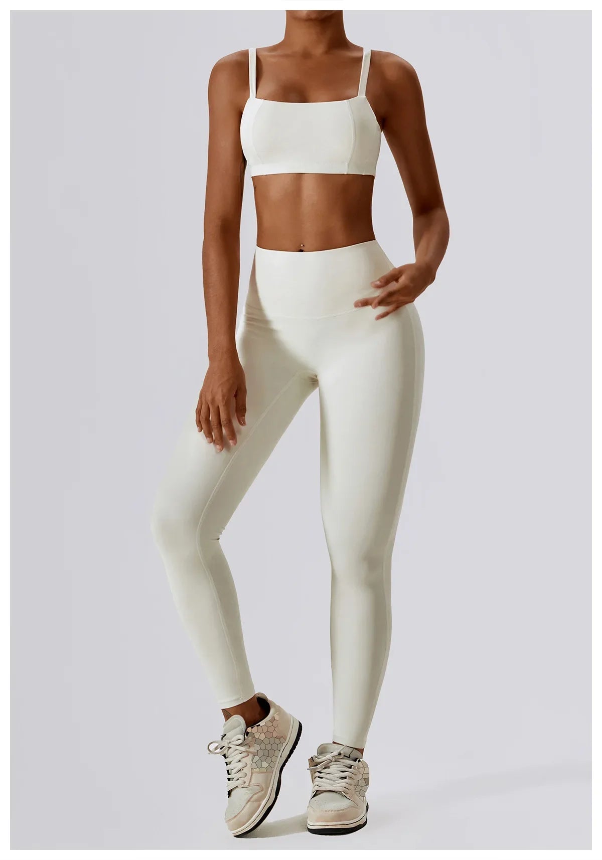 Yoga  High Waist Leggings And Top Two Piece Set Seamless
