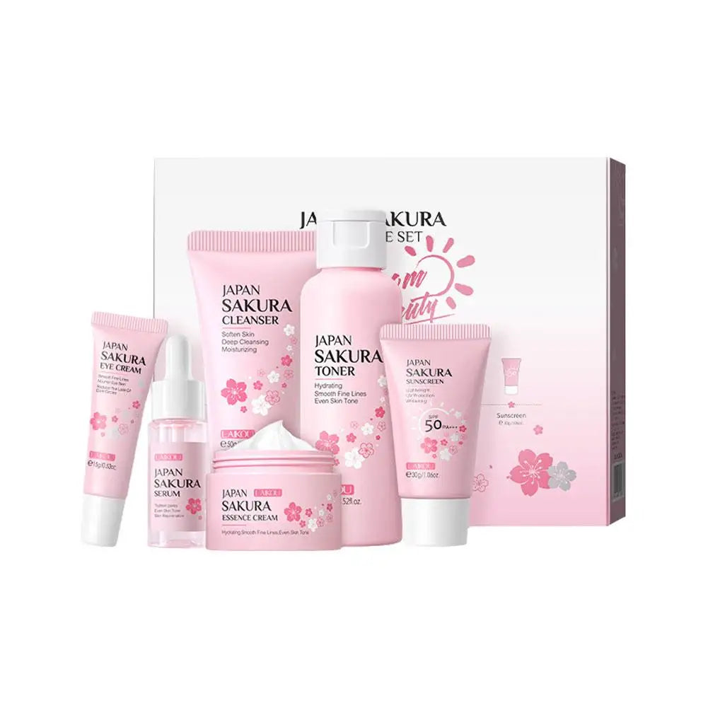 6pcs/ Skin Care Sets Face Cream Serum Toner Facial Cleanser  Skin Care Set Product Gift box