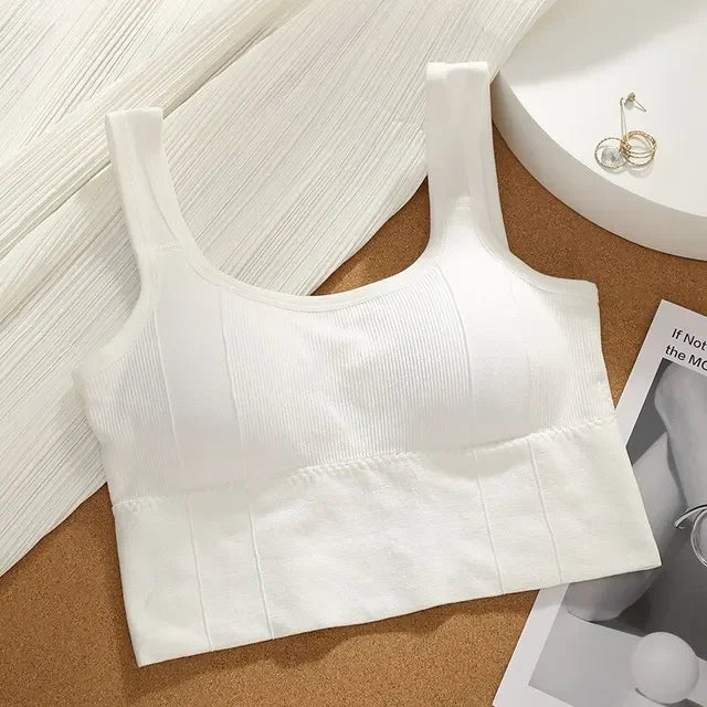 Breathable  Anti-Sweat Fitness Top Seamless Yoga Bra Shockproof Crop Top Push Up Sport Bra
