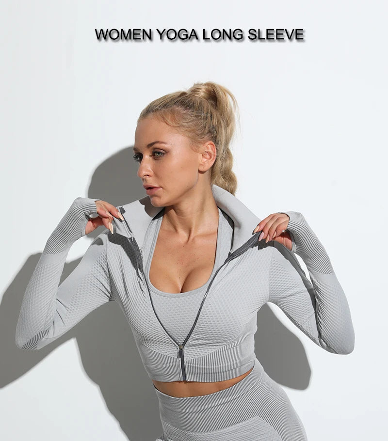 Yoga-Top Vital Seamless Zipper Long Sleeve
