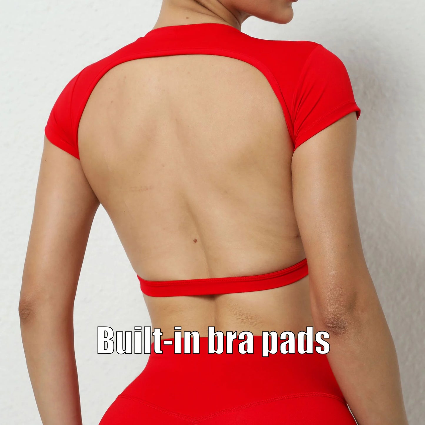 Breathable Workout Tops  Backless Yoga Crop Tops