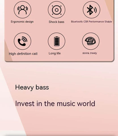 Fashion Wireless Bluetooth Headphones Over Ear HIFI Stereo Headsets