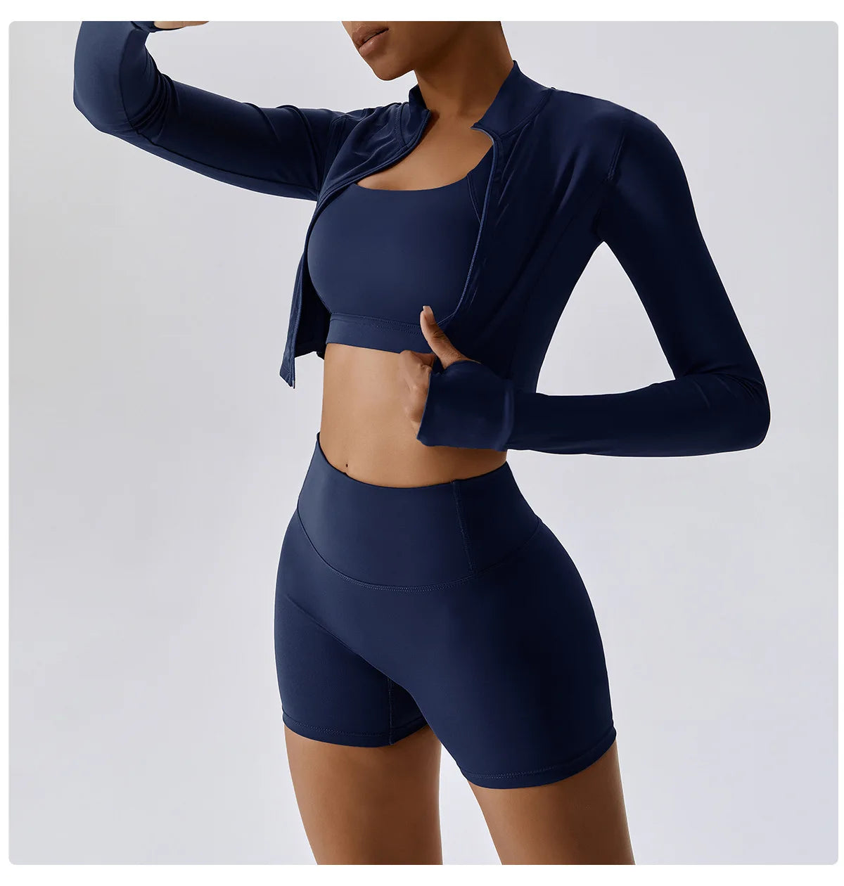 Yoga Set 3PCS  Sports Bra ，Jacket， Leggings