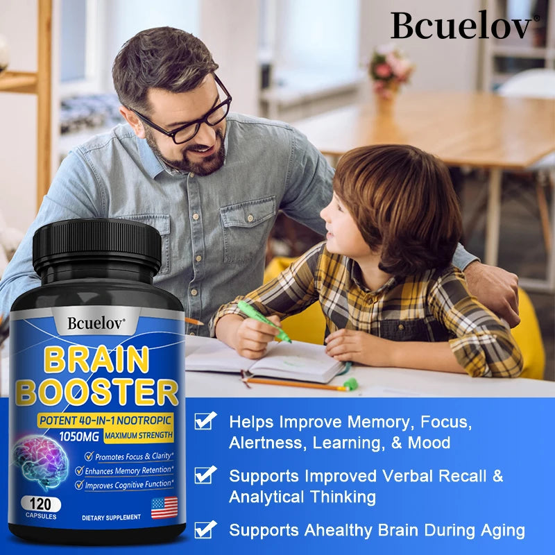 Brain Supplement, supports your thinking, clarity and balance, healthy brain development.