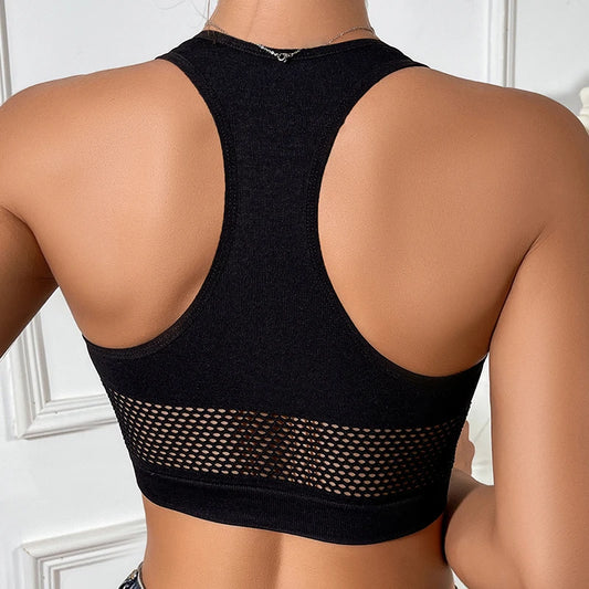 Sexy Tank Tops Fishnet Hollow Out Off Shoulder Crop Top