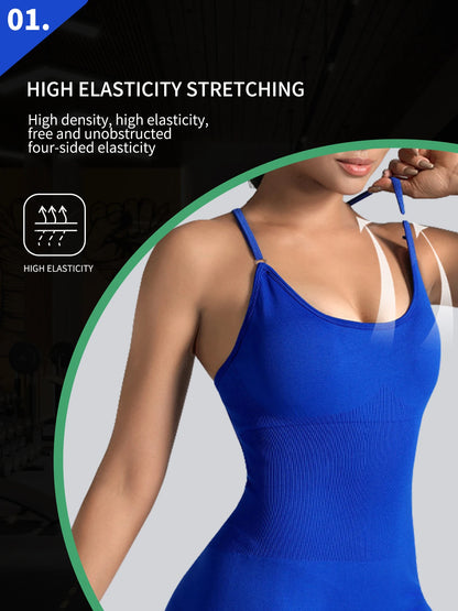 One-Piece Yoga Jumpsuit Skinny Short