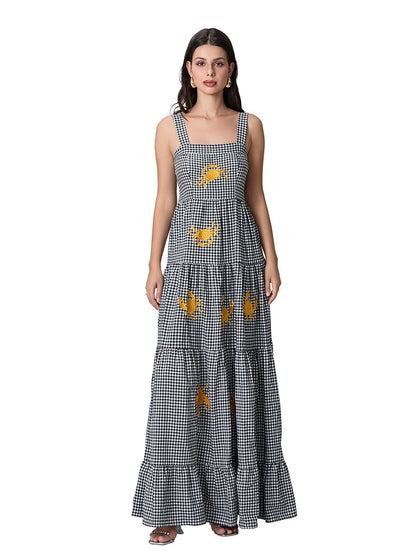 Spaghetti Strap Maxi Dress V-Neck Sleeveless