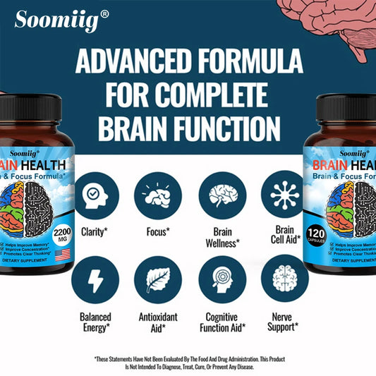 2200 mg Brain Booster with Vitamin B6, B12 supplement