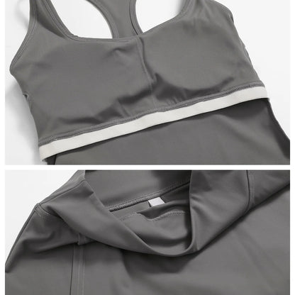 Yoga Sets 2 piece Seamless Leggings Tank Shorts Suit