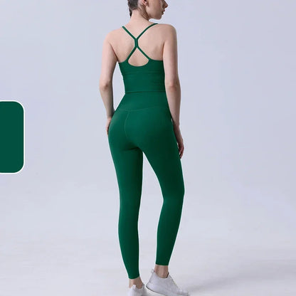 2 Piece Workout Push Up  Sports Bra Leggings Suit👚