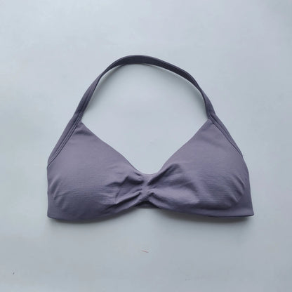 Sports Bra Strappy Backless Removable Cups
