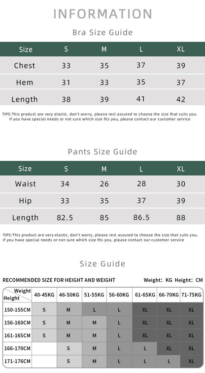 2 Piece Yoga Fitness Suit Push Up Sports Leggings Suit👚👚