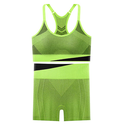 2 Piece Yoga Set Women Running Shorts and Sports  Bra