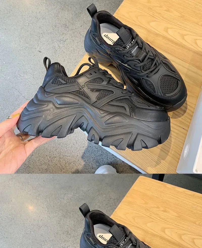 Women Platform Sport Shoes  Mesh Leather