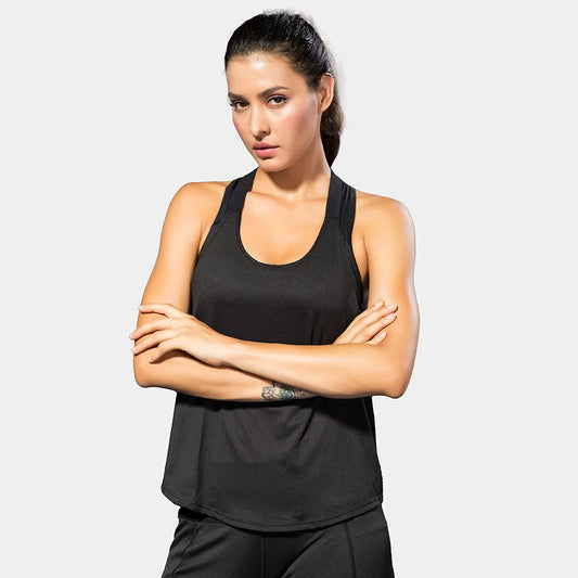 Gym Tops Sleeveless Tops Letter Backless Shirt