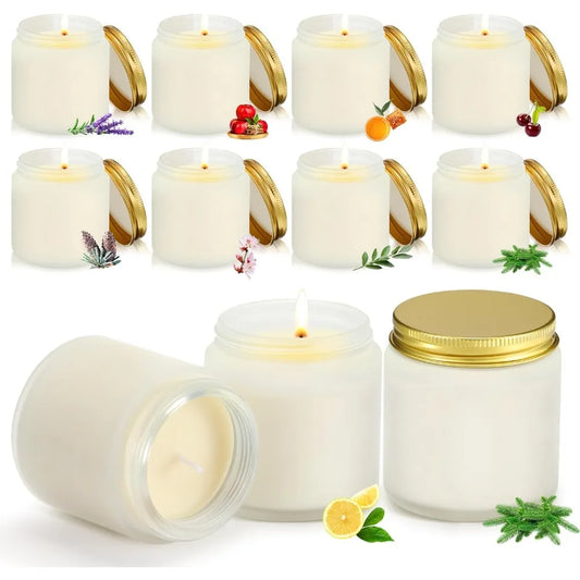 50 Pcs Mini Mason 10 Fragrances Aromatherapy Candles