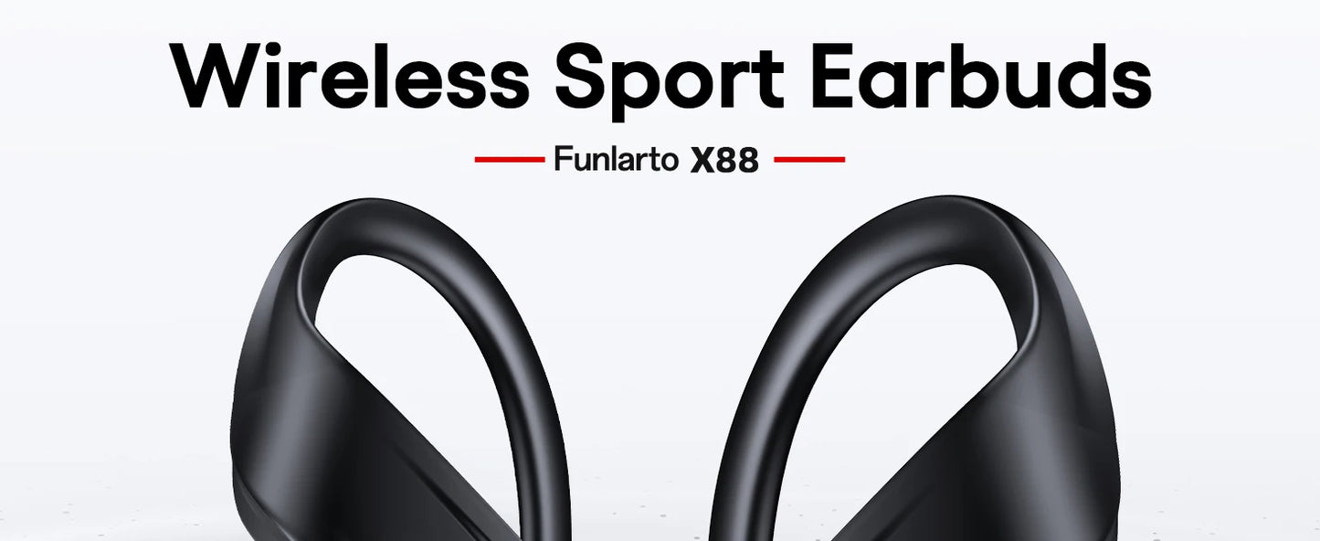 Bluetooth V5.3 Waterproof Headphones IPX7 with Noise Cancelling  80Hrs Playtime