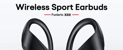 Bluetooth V5.3 Waterproof Headphones IPX7 with Noise Cancelling  80Hrs Playtime