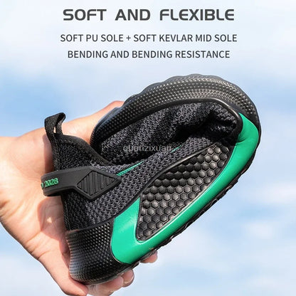 Men Work Safety Shoes  Anti-puncture Steel Toe Cap Shoes