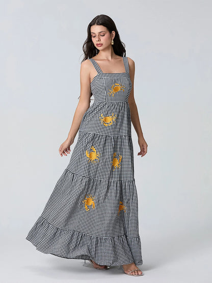 Spaghetti Strap Maxi Dress V-Neck Sleeveless