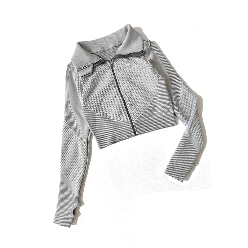 Yoga-Top Vital Seamless Zipper Long Sleeve