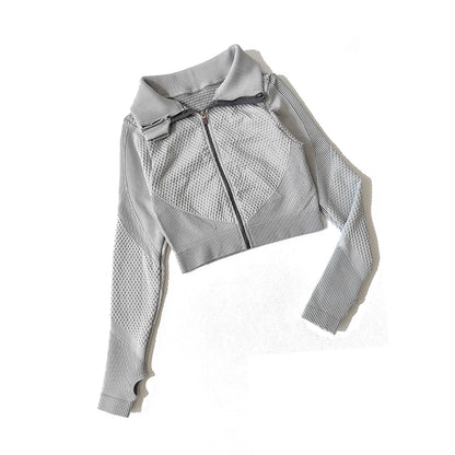 Yoga-Top Vital Seamless Zipper Long Sleeve