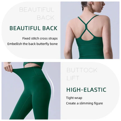 2 Piece Yoga Fitness Suit Push Up Sports Leggings Suit👚👚