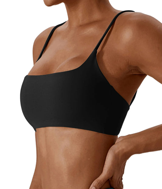 Super soft fabric back cross sports bra