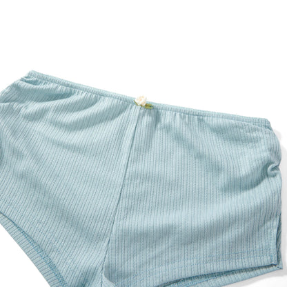 Side Split Shorts Soft Comfy  Elastic Waist