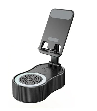 Cell Phone Holder Stand With LDE Light Bluetooth Speaker