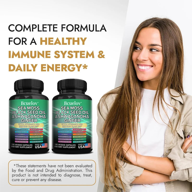 Black Cumin Seed Oil Vitamin C Mineral Supplement, Ashwagandha, 19445 mg